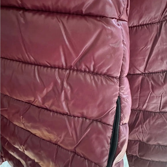 Women’s Noize Burgundy Quilted Zip Up Puffer Jacket Coat 2XL - Picture 3 of 8